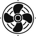 Black mini fan head
