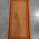 Ecomills Red Border Coco Coir Doormat, 24" x 48", Non-Slip Backing Front Door Mat for Outdoor Indoor Entrance