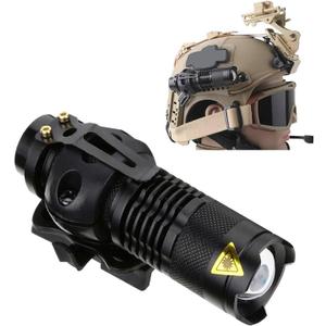 Tactical Flashlight Helmet Mounted LED Light Compatible with Fast IBH MICH2000 Helmet