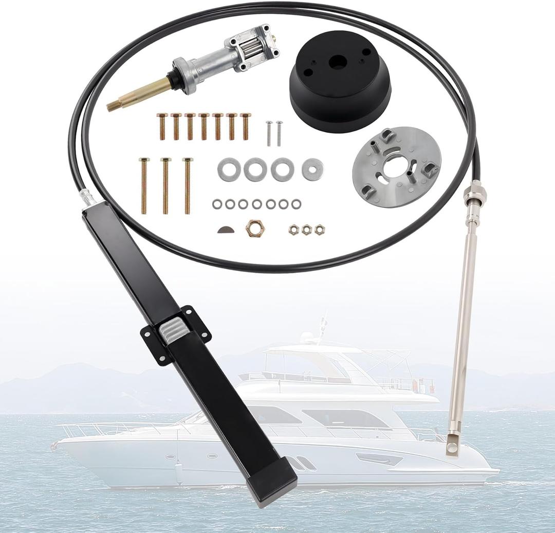 Boat Steering Cable Kit Back Mount Rack-and-Pinion 13FT Compatible with Seastar Teleflex. SS141XX Marine Steering System for Outboard & Stern Drive Engines, Size: 13FT