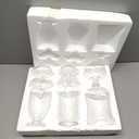 MyGift Set of 4 Glass Apothecary Jars Set, Clear Candy Jars with Lids