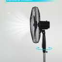 BLACK+DECKER 18-Inch Pedestal Fan, BFP18SXB, Oscillating Fan for Home and Office, Standing Fan with 3 Speed Settings, Height Adjustable with Adjustable Head Tilt, Black
