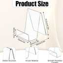 20 Pack Acrylic Book Stand 3x4 Inch Clear Easel Stand for Displays, Book Display Holder, Display Stands for Album, CD, Magazine, Postcard, Picture, Plate, Artworks, Phone, Tablet