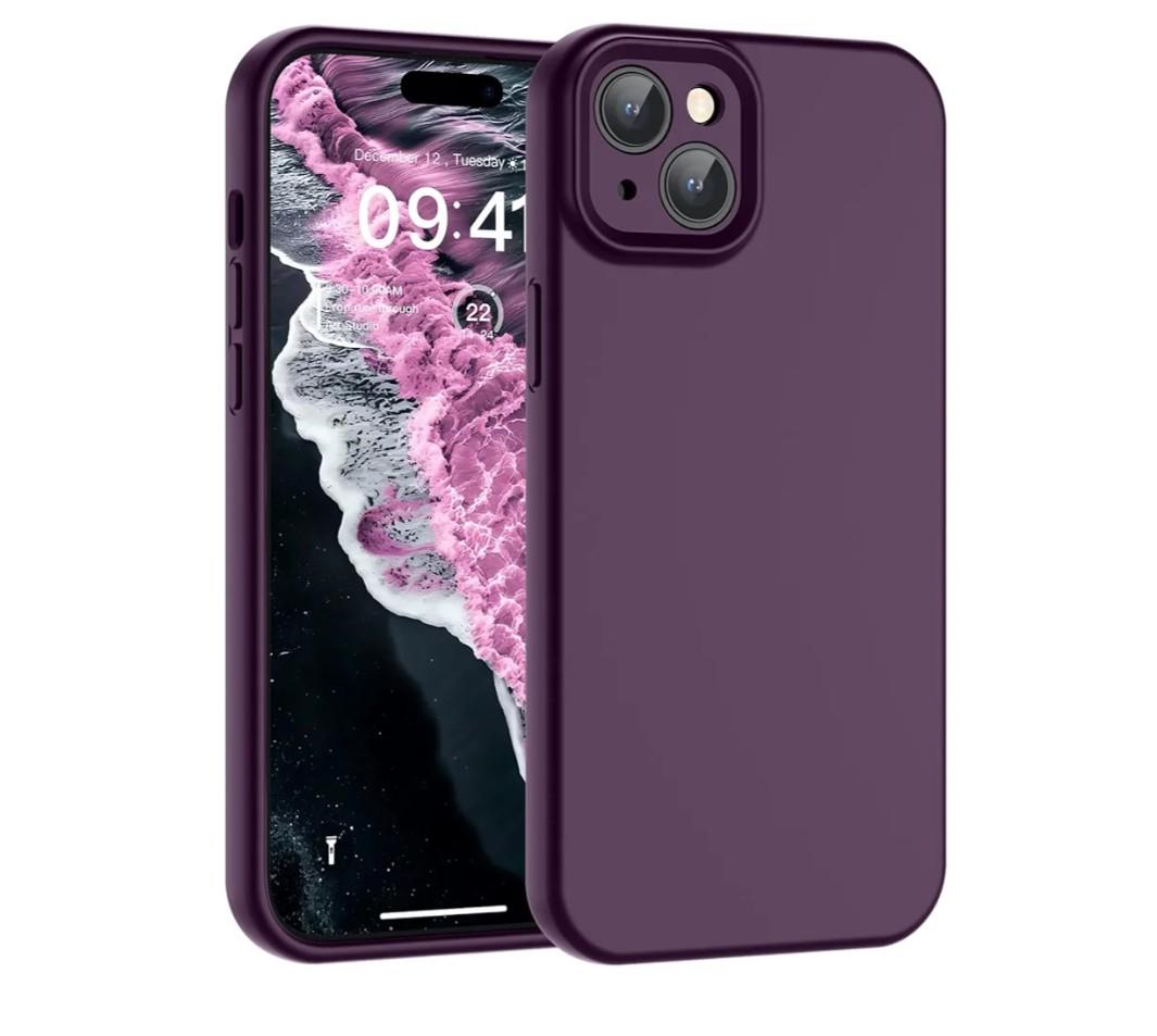 SUPFINE Designed for iPhone 14 Plus Case,Premium Liquid Silicone with [Soft Anti-Scratch Microfiber Lining][Upgraded Camera Protection] Slim Shockproof Phone Case for Men Women Girls,Dark Purple