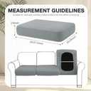 hyha 8Pcs Patio Cushion Covers, Stretch Outdoor Couch Cushion Covers Replacement, Washable Outdoor Chair/Sofa Slipcovers for Patio Furniture Cushions Protector with Elastic Bottom(Gray,Cover Only)