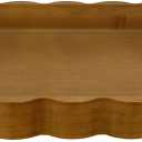JUIOETURPine Wood Decorative Tray with Handle Rectangular Wooden Serving Tray for Breakfast in Bed,Coffee Table,Dining Table,or Kitchen - Perfect for Living Room,Bedroom,and Entryway Decor (Brown)