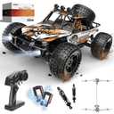 DEERC 9203E 1:10 Large RC Truck W/Lights, 30KM/H Fast RC Car for Adults