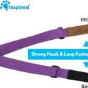 Paw Inspired Dog Diaper Suspenders with Velcro Fasteners | Stretchy Adjustable Suspenders for Female and Male Disposable and Washable Diapers | Fits Small, Medium and Large Size Pets (XS/S, Purple)