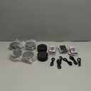 Honoson 6 Pieces 3D Night LED Light Lamp Base 16 Colors LED Display Base with Remote Control and USB Cable, Christmas Light Lamp Display Acrylic for Restaurant Shop (Small,Black)