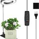 Aokrean Plant Grow Light, 48LEDs Full Spectrum Grow Lights for Indoor Plants, Height Adjustable Grow Lamp with Base, 3 Optional Spectrums, 3/9/12Hrs, 10 Brightness, Ideal for Small Plants, 1 Pack