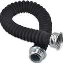 1 PC Respirator Hose Tube 0.5M Rubber Hose Universal 40mm Thread Extension Hose with Fabric Protection for Painting Sanding Welding