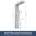 Nickel and Chrome 6 in 1 Shower Panel Tower System Rainfall Shower Panel
LED and Digital Display Stainless Steel Shower Panels with Waterfall Tub Spout Massage Jets Handheld Head by BATHLAVISH