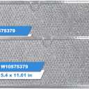 W10575379 Range Hood Grease Filters Compatible with Whirlpool, 12-Layer Aluminum Mesh Downdraft Vent Hood Filter Replacement For W11190170, 5.4 x 11.61 x 0.1 Inch - 2 Pack