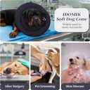 IDOMIK Dog Recovery Collar, Waterproof Soft Dog Cone After Surgery, Comfy Protective Elizabethan Collar Alternative for Dogs Cats, Adjustable Pet Neck Donut Cone Anti-Licking Biting Wounds, Grey, 2XL