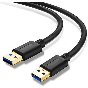 Jelly Tang USB 3.0 A to A Male Cable 3Ft,USB to USB Cable USB Male to Male Cable USB Cord with Gold-Plated Connector for Hard Drive Enclosures, DVD Player, Laptop Cooler (3Ft/1M)