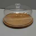 10.2''Glass Dessert Dome with Base, 11.8"Decorative Cake Tray with Glass Dome Cover, Cake Fruit Display Server Tray for Kitchen, Birthday, Weddings, Appetizer Dessert & Cheese Serving Platter