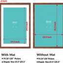 LaVie Home 24 x 36 Picture Frame Brown Poster Frame,Display Pictures 20x30 with Mat or 24x36 Without Mat, Stable and Sturdy Frame and Polished Plexiglass, Suitable for wall decoration1 Pack