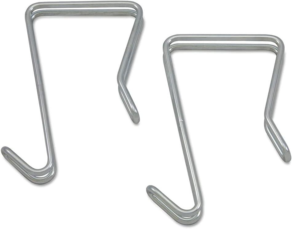 Alera ALECH1SR 0.5 in. x 3.13 in. x 4.75 in. Single-Sided Partition Steel Garment Hook - Silver (2/Pack)