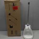 NEIKO 60167A Toilet Plunger with Holder for Brush and Bathroom Plunger Set, Clean Aluminum Handle, White Plunger Caddy, Toilet Brush Set for Cleaning Toilet Bowl