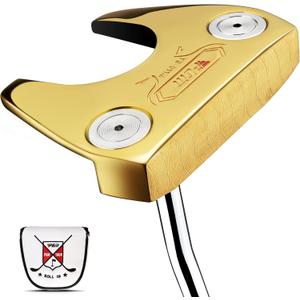 PGM TUG024 CNC‑Milled Low‑CG Golf Putter with Alignment Line & Oversized Grip – Tungsten Counterweight, Stainless Shaft, Men’s Right‑Handed, 33"
