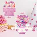 2 x 3D Pop Up Birthday Card Gifts for Niece, Explosion Box Greeting Card with Cake, Balloons & Gifts, Funny Niece Birthday Card (AS 202)