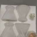 VEMACITY Stemless Martini Glasses Set of 4 | Hand-Applied Gold Rim | Includes Gold Jigger & Picks | Crystal Cocktail Glasses & Bar Tools