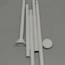 TEECK Shower Curtain Rod, 32-80 inch Adjustable Spring Tension Curtain Rod, Never Rust Anti-Slip Shower Curtain Rod for Bathroom, No Drilling, Never Collapse, Easy to Use, White