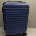 Amazon Basics 21" Hardside Carry-On Luggage with Multi-directional Wheels, Expandable for Up to 25% More Space, Scratch-Resistant Surface, Organized Interior, Navy Blue