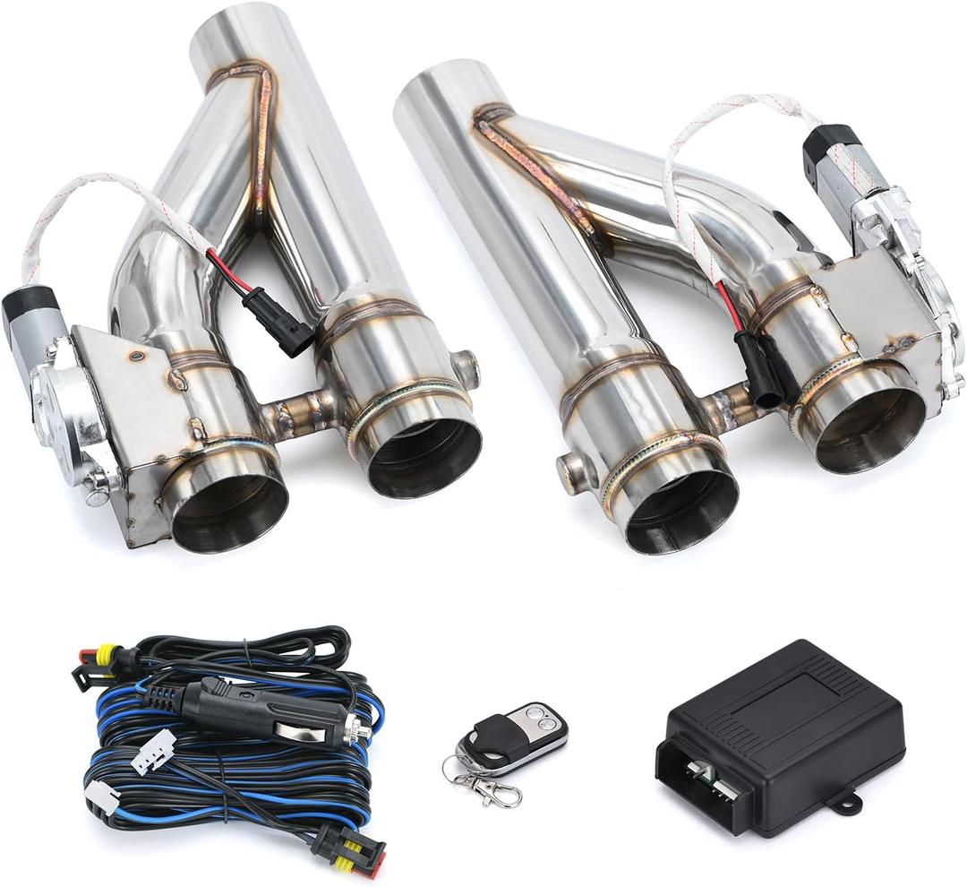 Universal 2.5 Inch Stainless Steel Exhaust Pipe 2PCS Kit
