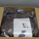 NOKINS Golf Cart Seat Covers for EZGO TXT 1994-2013/EZGO RXV, Vinyl Front&Rear Seat Cover with Flip-Up Armrests kit, with Cup Holder, for 1" Square Tube (Brown&Brown 8438)