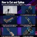 Splice Connectors for Govee Permanent Outdoor Lights, Compatible with Govee H705A H705B H705C H706A H706B H706C, IP68 Waterproof Wire Connector for Dots String Lights, Black (Female)