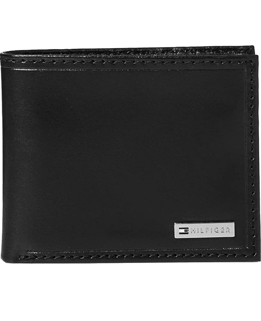 Tommy Hilfiger Leather Men's Wallet RFID Billfold With Coin Pocket