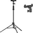 67" Compact Camera Tripod Stand with Phone Holder & Ball Head