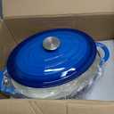 5.5 Quart Oval Enameled Cast Iron Dutch Oven Pot with Lid, Oven Safe up to 550° F & Dishwasher Safe, Sturdy Dutch Oven Cookware