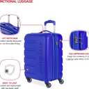 SwissGear 7366 Signature Hardside Expandable Luggage with Spinner Wheels, TSA Lock, Cup-Holder, Cobalt, Carry-On 19-Inch