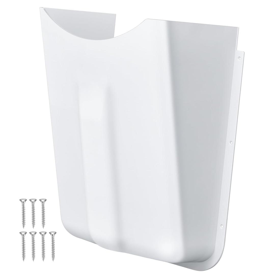 1 Pcs Lavatory Protector, White ABS Lavatory Shroud Bathroom Cover for Sink with 7 Flat Head Self Tapping Screws for Concealing Pipes Under Sink for Easy Installation Fits Standard Basin