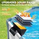 Solar Pool Lights for Above Ground Pools, Solar Powered Pool Lights with 10 Lighting Modes, Upgraded Pool Lights for Framed Above Ground Pools Solar Light Waterproof, Swimming Pool Accessories 1PC