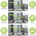Parallel Bars for Physical Therapy, 6.57Ft, Height Adjustable | Suction cup suitable for smooth surfaces, soft armrests, with 5-level height adjustment, Used for home, sanatorium,as on