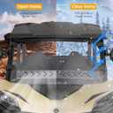 KEMIMOTO Front Vented Windshield Compatible with 2023+ CFMOTO ZForce 950 Sport & Trail / ZForce 800 Trail G2, 2-IN-1 Pre-Installed Rubber Strip Hard-Coated PC Less Fog Scratch Resistant Full Window