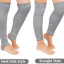 Bencailor 2 Pair Cut Resistant Leg Sleeves Anti Bite Scratch Protective Leg Protectors Sleeves for Safety Guard for Women (Gray)