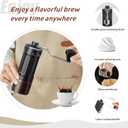 Manual Coffee Grinder, 40 External Adjustable Settings, Portable Conical Ceramic Burr Coffee Bean Grinder, 30g Hand Crank Coffee Mill for Espresso, Pour Over, French Press, Travel, Camping, Office