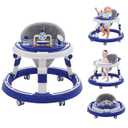 Baby Walker Kids Sit-to-Stand Walker Activity Center with Entertainment Table Multifunctional Educational Push Toy for Boys Girls 6 Months+