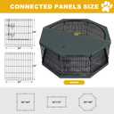 Dog Playpen with Top Cover and Bottom Pad,Foldable Playpen,8 Panels 24" H (24"L x 5"W x 24"H)