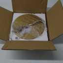 Brushed Gold 9 Inch Flush Mount Ceiling Light, 3000K-5000K Dimmable, 20W Low Profile Metal LED Ceiling Light, Round Flat Pane Surface Mount Lighting Fixture