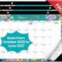 3 Pack of Desk Calendar 2026-2027, 21-Month Calendar Runs Unitl June 2027, Large 17" x 12" Monthly Desktop & Wall Calendar for Home & Office - Floral