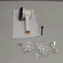 Fabric Shaver Lint Remover for Clothes with 2 Speeds, Digital Display, 6 Leaf Blades, USB Rechargeable Sweater Defuzzer to Remove Pilling Fuzz Ball for Furniture, Couch, Coat. (White)