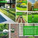 Solar Animal Repeller, Ultrasonic Repellent, Motion Detection, LED Flashing Light, Dog, Cat Repellent, Squirrel, Raccoon, Skunk, Rabbit, Rodent, Fox, Deer, etc. (Green)