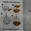 EIMQUVW Metal Hanging Planters Basket Set of 4 Hanging Flower Pots 10 Inch Chain Round Wire Plant Holder with Coco Coir Liner Garden Watering Hanging Baskets for Patio Garden Outdoor1