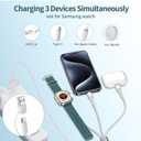 3 in 2 Charger Cable for Apple Watch, Fast Phone Watch Charger USB C Multi Fast Charging Cable Compatible with iWatch Ultra/SE/10/9/8/7/6/5/4/3/2/1 & iPhone 16/15/14/13/12,6ft (Green)