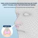 Nose Plugs for Swimming Silicone Swim Nose Clip Adult Hree-Layer Mushroom Head Waterproof Surfing Nose Plug (with Storage Box) Nose Clip for Swimming Suitable for Diving, Surfing